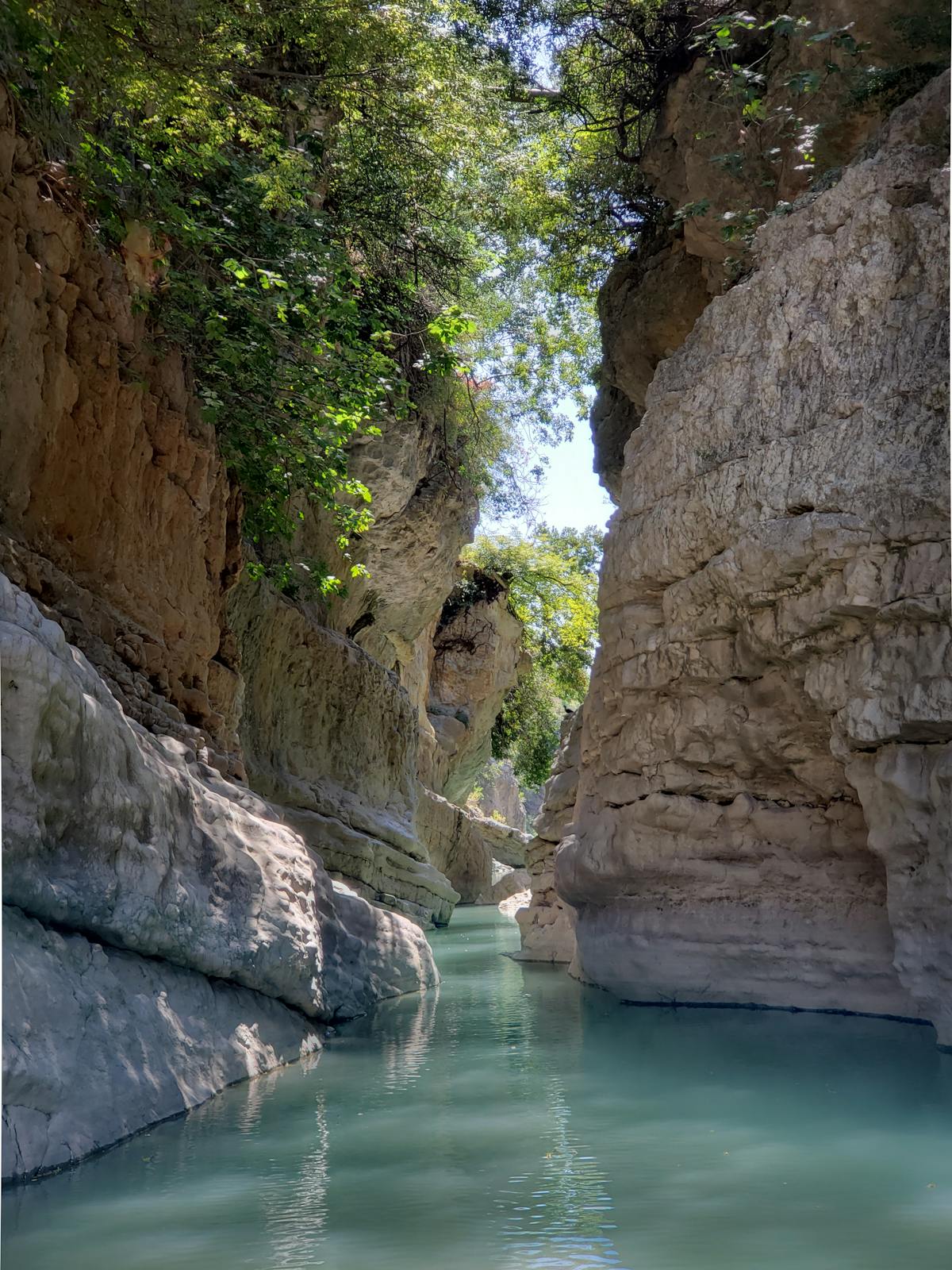 Wild river scenery on a packrafting route in Albania